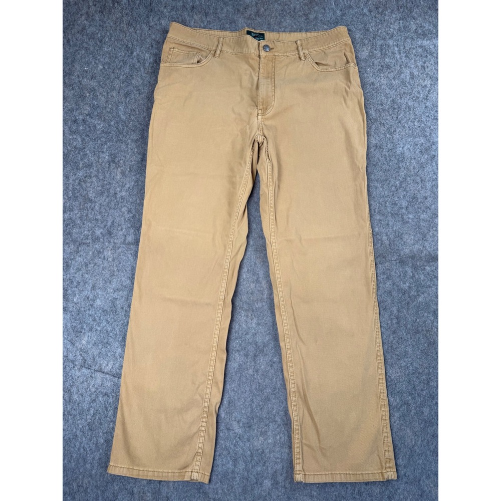 Woolrich Canvas Pants Mens 36x30 Tan Cotton Stretch Utility Workwear Classic DIY